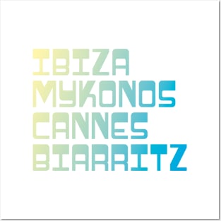 Holiday Beach Shirt / Ibiza Mykonos Cannes Biarritz Posters and Art